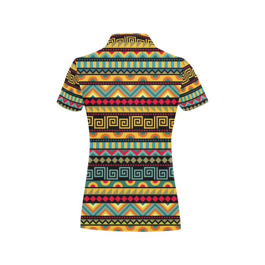 African Pattern Print Design 03 Women's Polo Shirt