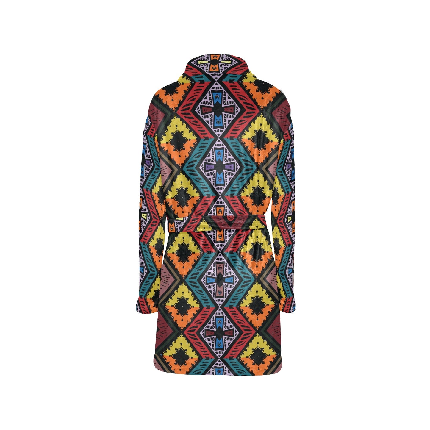African Pattern Print Design 08 Women's Fleece Robe
