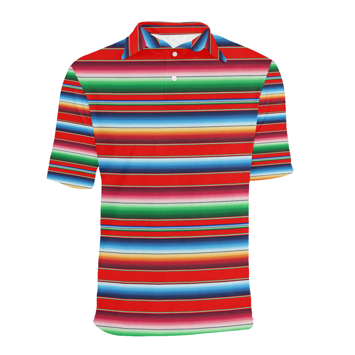 Serape Print Men Polo Shirt