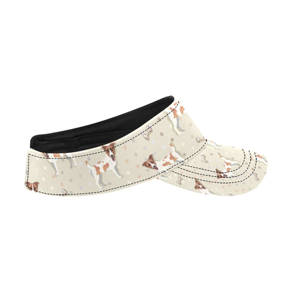 Russell Terriers With Bone Print Design LKS302 Unisex Sun Visor