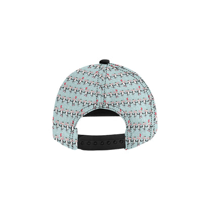 Penguin Sking Design Snapback Cap