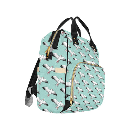 Pigeon Pattern Print Design 02 Diaper Bag Backpack