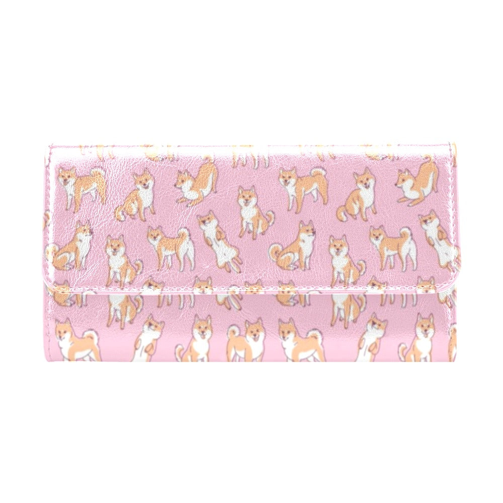 Shiba Inu Print Design LKS303 Women's Trifold Wallet