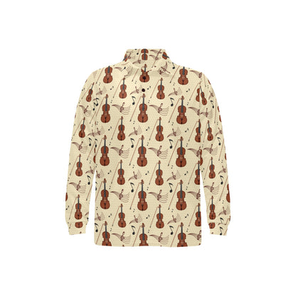 Cello Print Design LKS402 Long Sleeve Polo Shirt For Men's