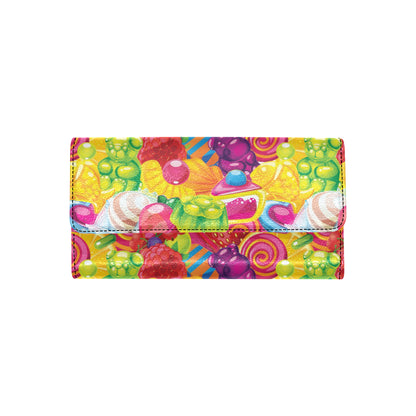 Candy Pattern Print Design CA01 Women's Trifold Wallet
