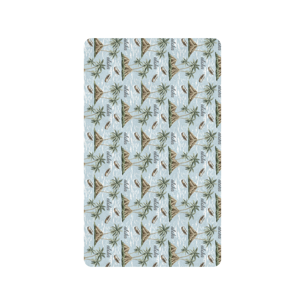 Aloha Hawaii island Design Themed Print Rubber Doormat