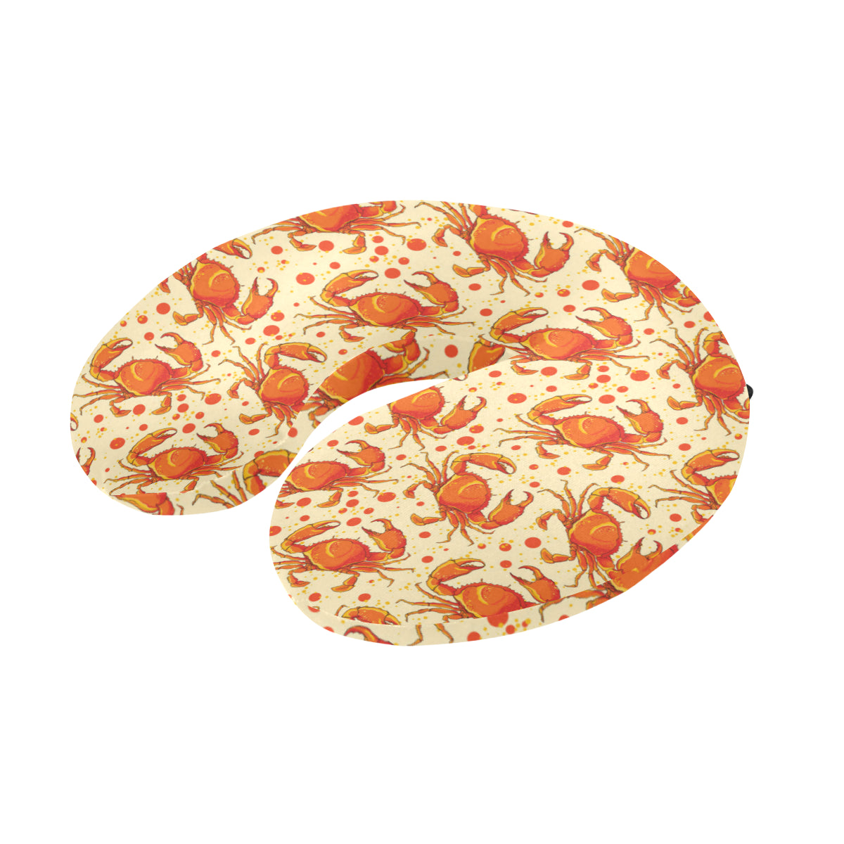 Crab Pattern Print Design 01 U-Shaped Travel Neck Pillow