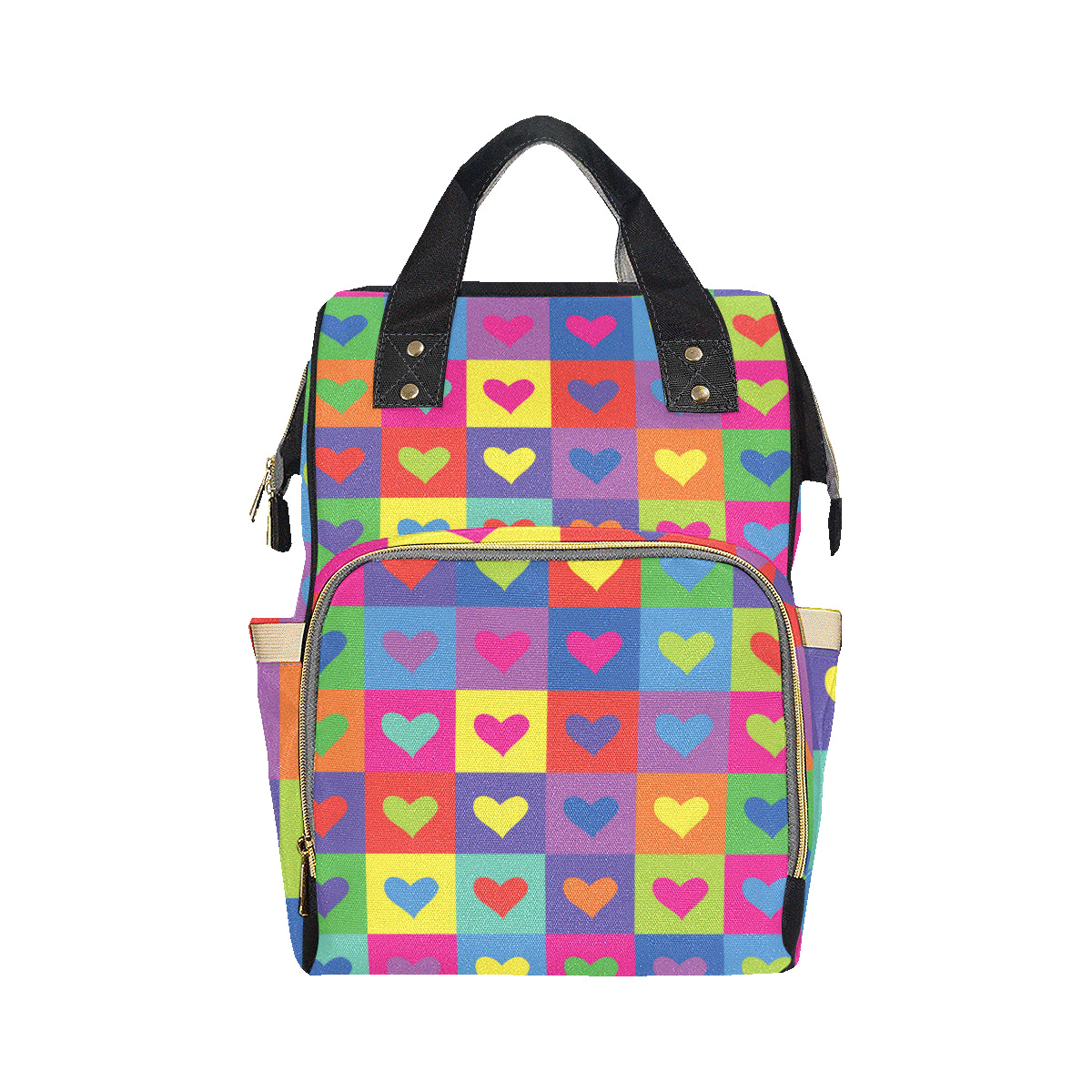 Pop Art Heart Pattern Print Design A01 Diaper Bag Backpack