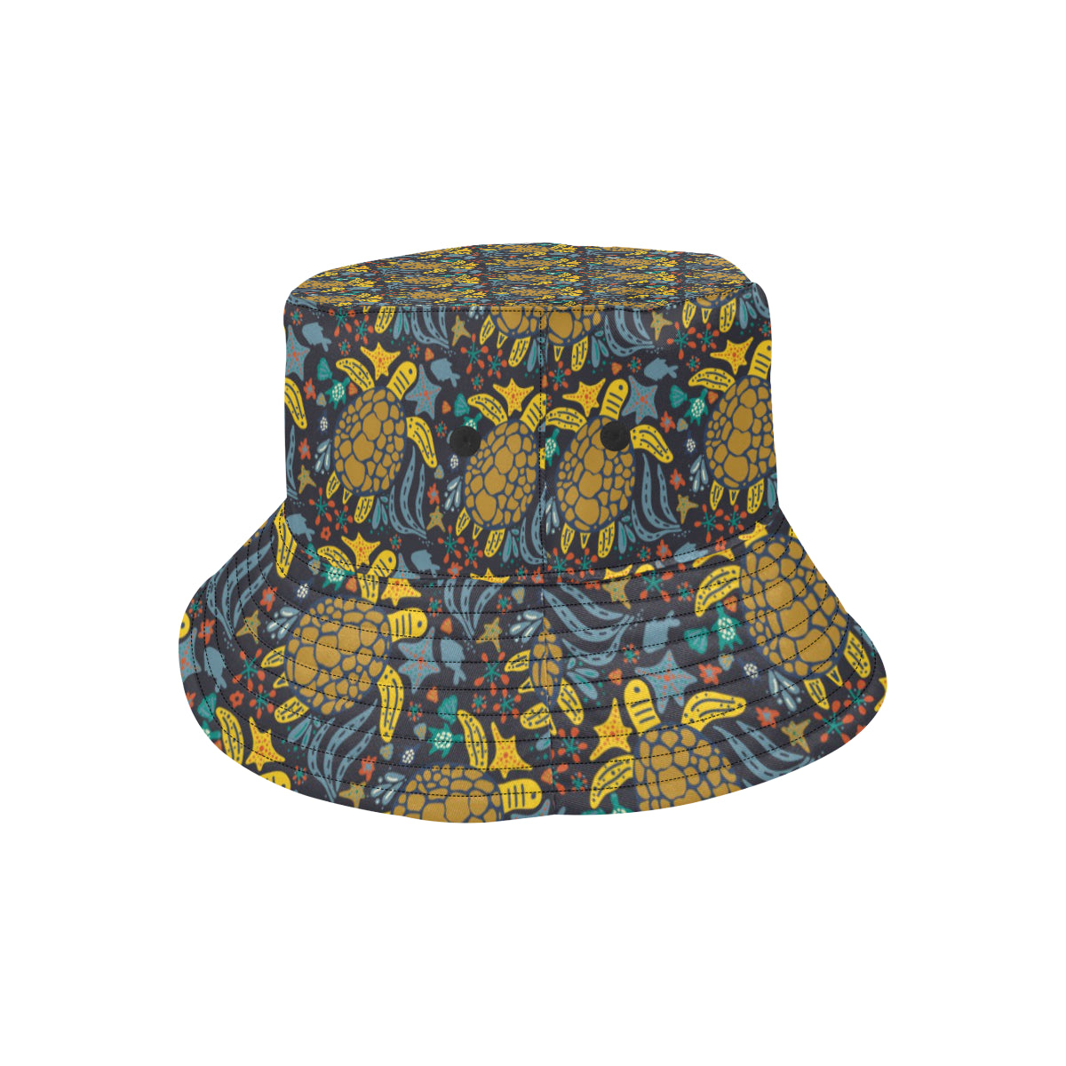 Sea Turtle Pattern Print Design T03 Unisex Bucket Hat