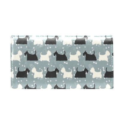 Scottish Terriers Print Design LKS301 Women's Trifold Wallet