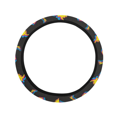 Skeleton Skeleton 3D Print Design LKS301 Steering Wheel Cover with Elastic Edge