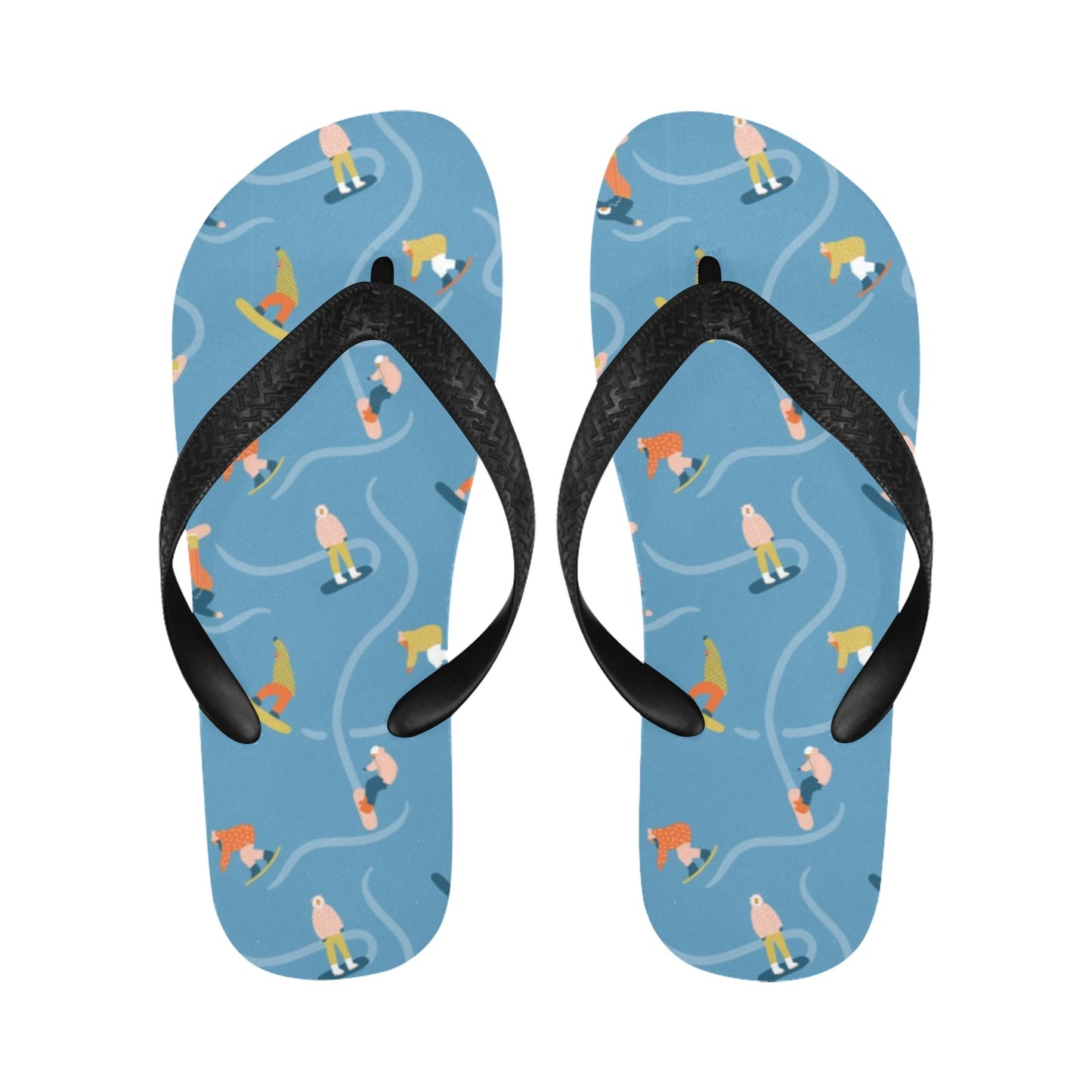 Snowboard Print Design LKS303 Flip Flops