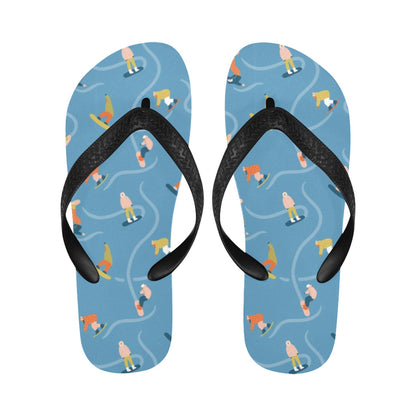 Snowboard Print Design LKS303 Flip Flops