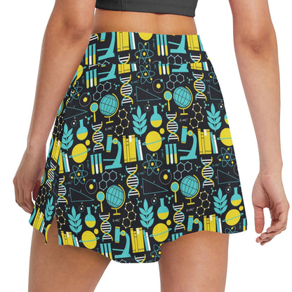 Science Print Design LKS301 17" Golf & Pickleball Skort with Pockets