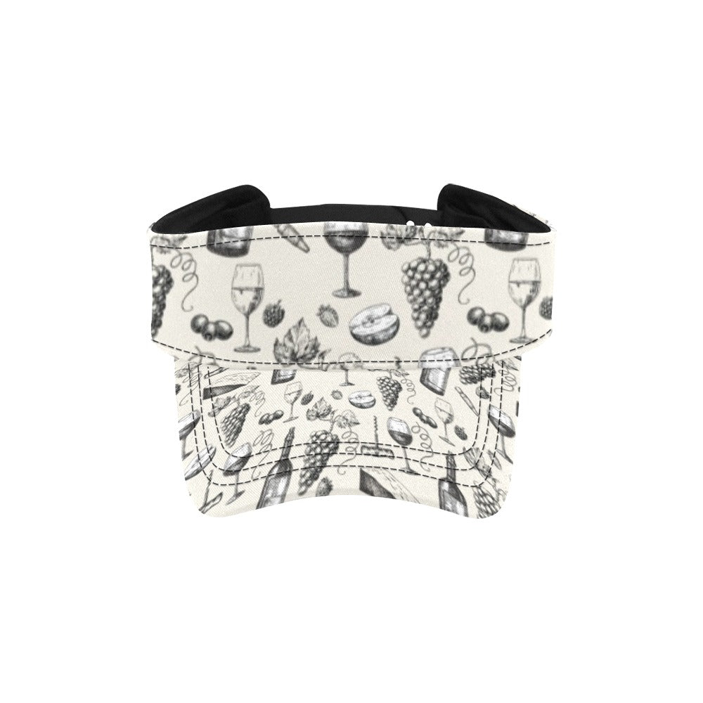 Wine Themed Print Design LKS306 Unisex Sun Visor