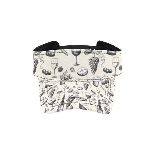 Wine Themed Print Design LKS306 Unisex Sun Visor