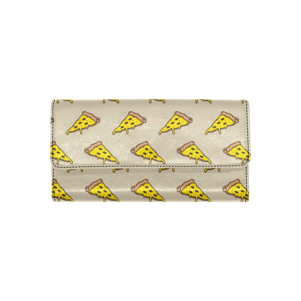 Pizza Pattern Print Design A04 Women's Trifold Wallet