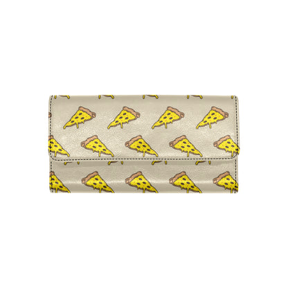 Pizza Pattern Print Design A04 Women's Trifold Wallet