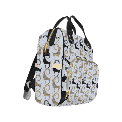 Goat Pattern Print Design 03 Diaper Bag Backpack