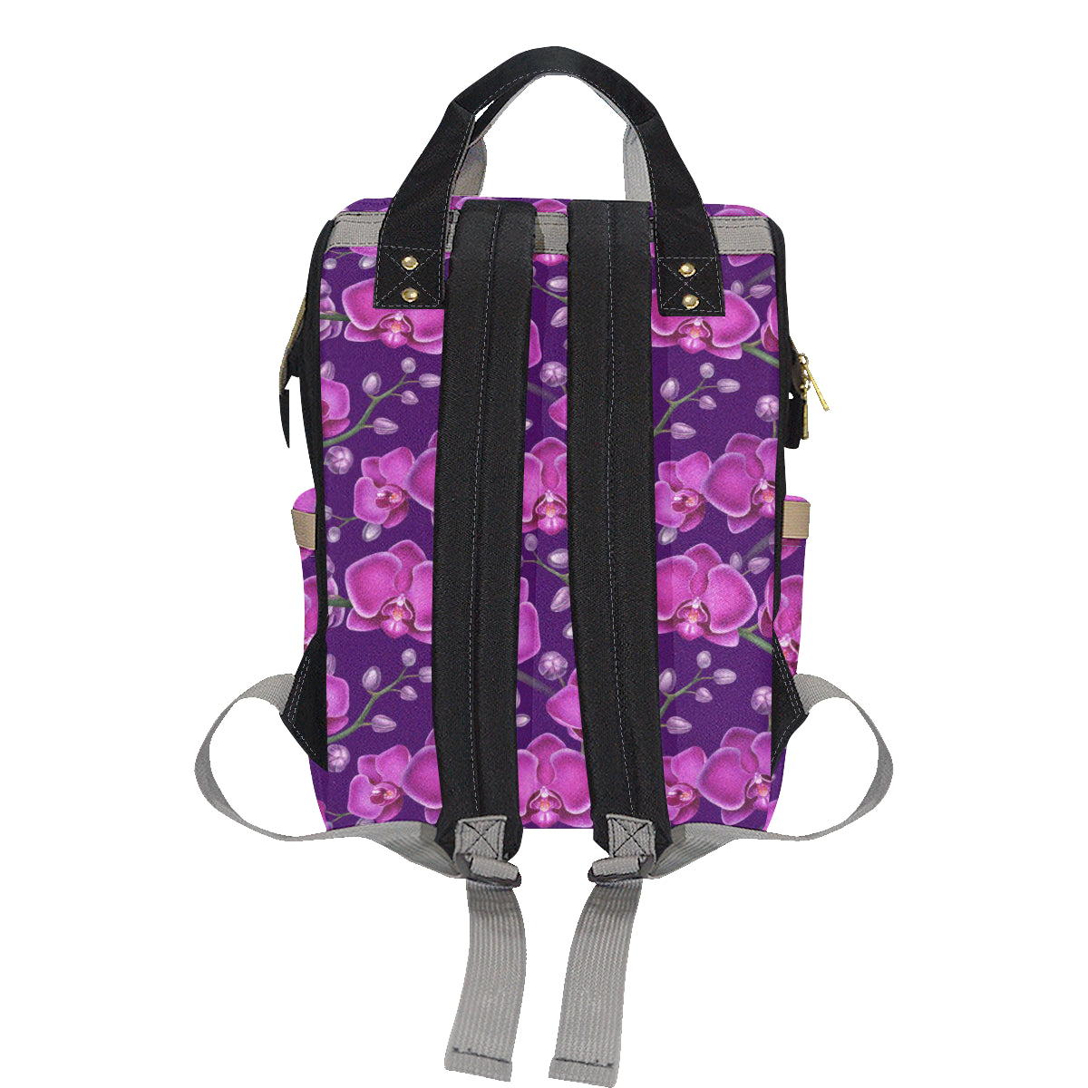 Orchid Pattern Print Design A03 Diaper Bag Backpack