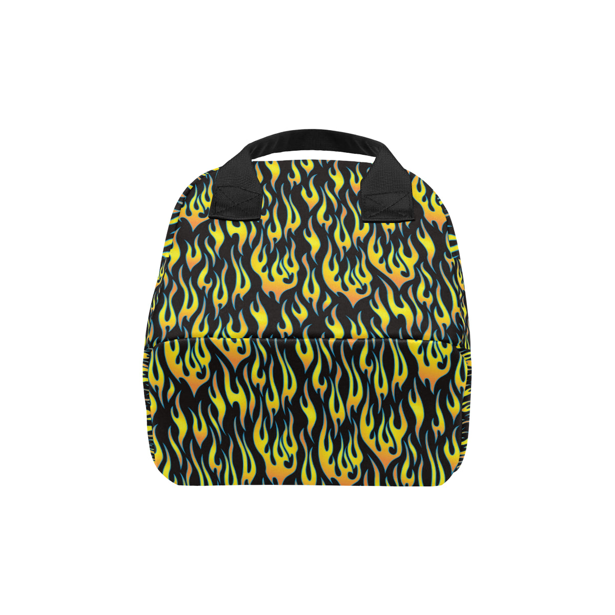 Flame Fire Yellow Pattern Insulated Lunch Bag