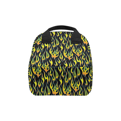 Flame Fire Yellow Pattern Insulated Lunch Bag
