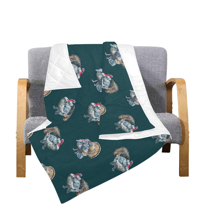 Turkey Pattern Print Design 03 Premium Quilt