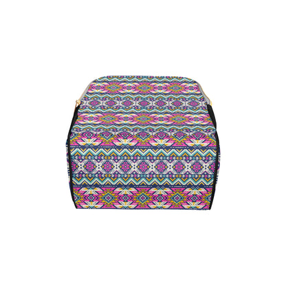 Aztec Pink Geometric Print Pattern Diaper Bag Backpack