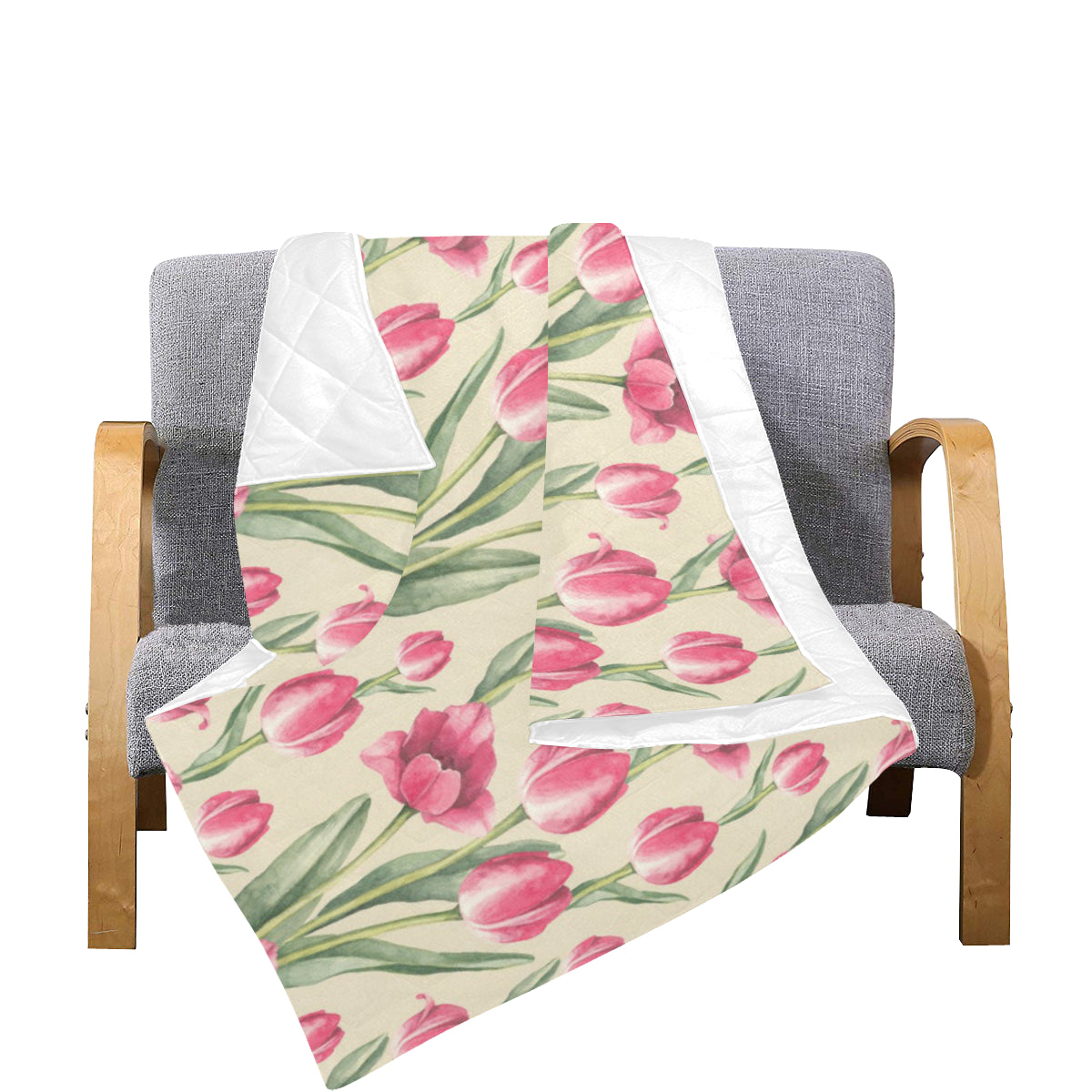 Tulip Pink Pattern Print Design TP06 Premium Quilt