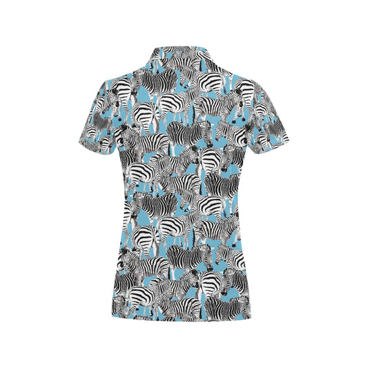 Zebra Print Design LKS305 Women's Polo Shirt