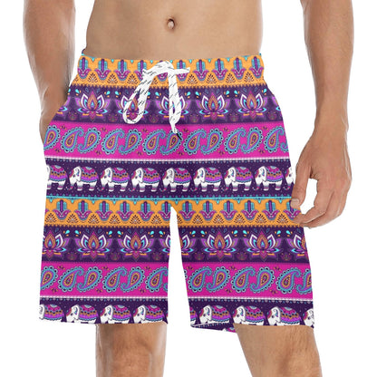 Boho Indian Style Pattern Men's Swim Trunks Beach Shorts