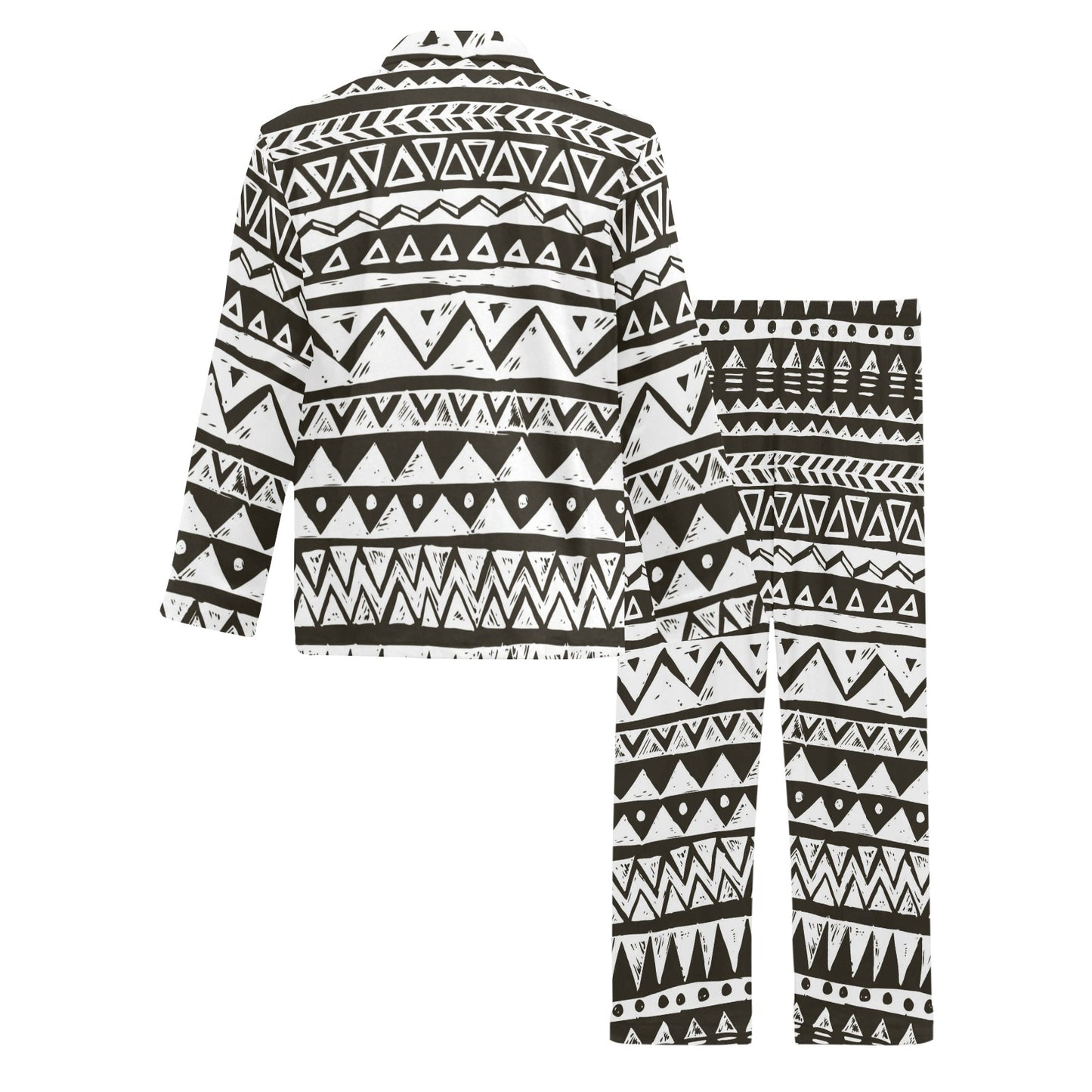 Hand draw Tribal Aztec Men's Long Pajama Set