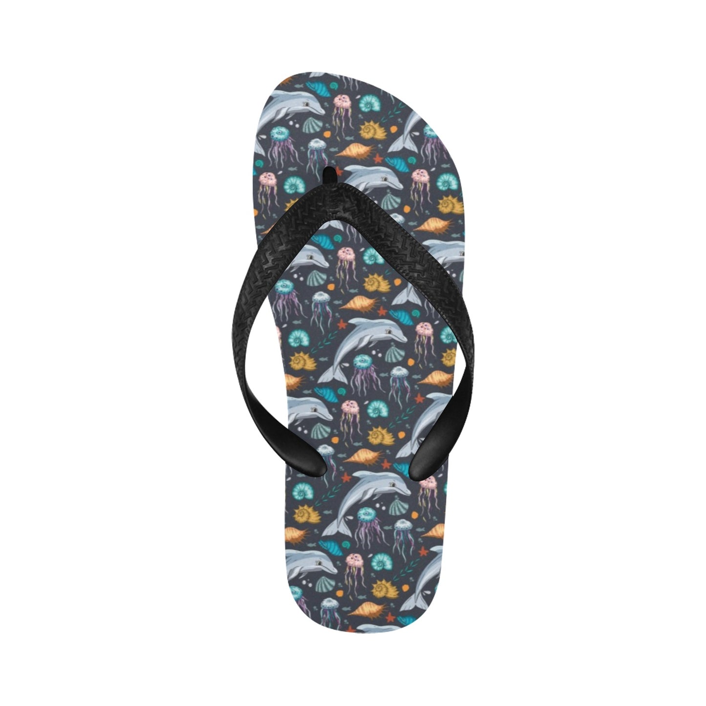 Underwater Dolphin Print Design LKS304 Flip Flops
