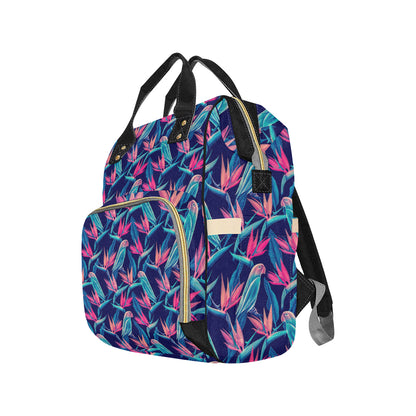 Tropical Flower Pattern Print Design TF024 Diaper Bag Backpack