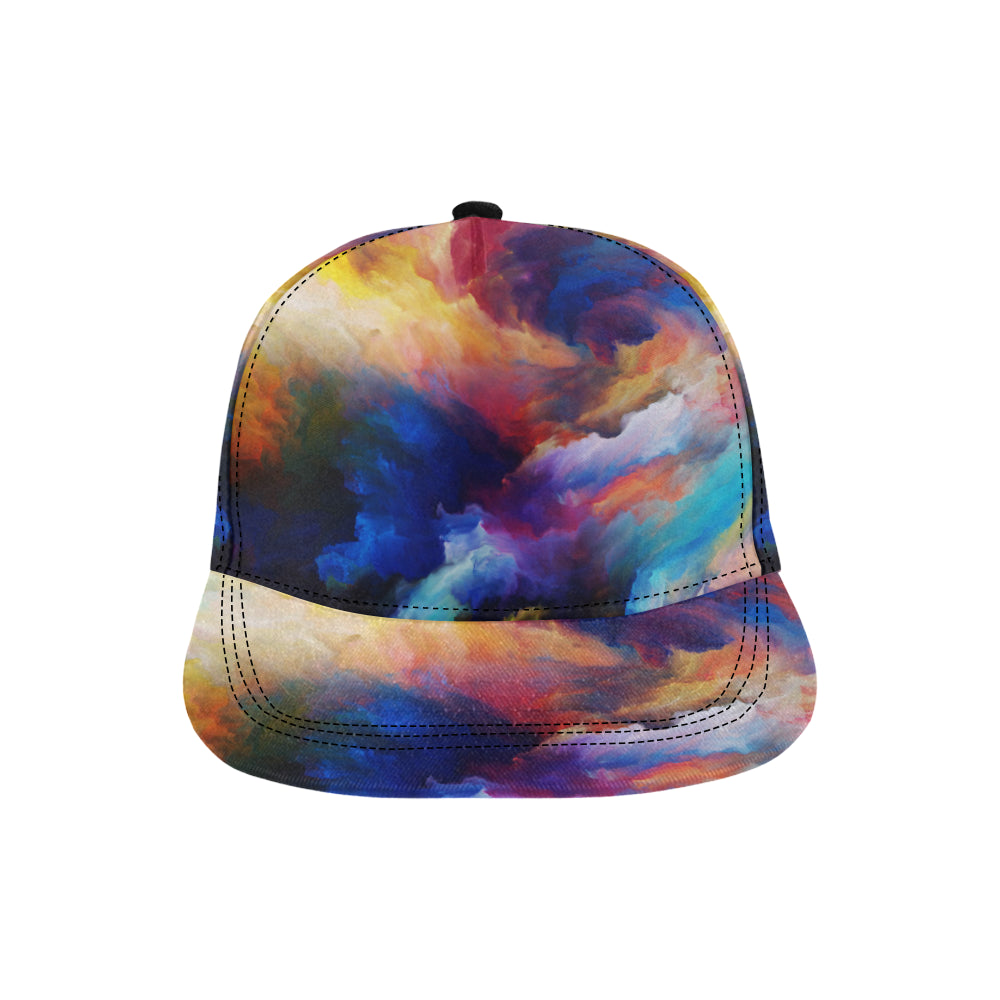 Vortex Twist Swirl Water Color Design Snapback Cap