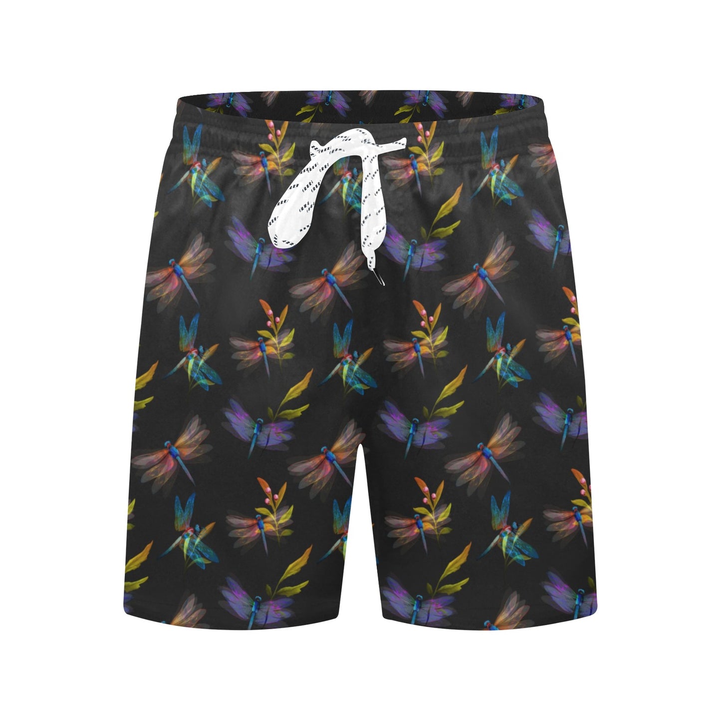Dragonfly Colorful Realistic Print Men's Swim Trunks Beach Shorts