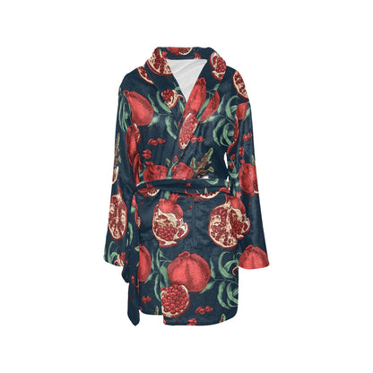Pomegranate Pattern Print Design PG04 Women's Fleece Robe