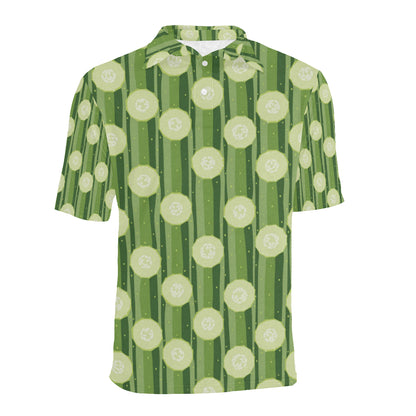 Cucumber Pattern Print Design CC03 Men Polo Shirt