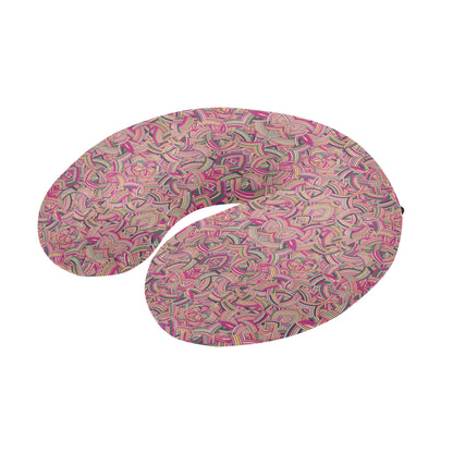 Celtic Pattern Print Design 04 U-Shaped Travel Neck Pillow
