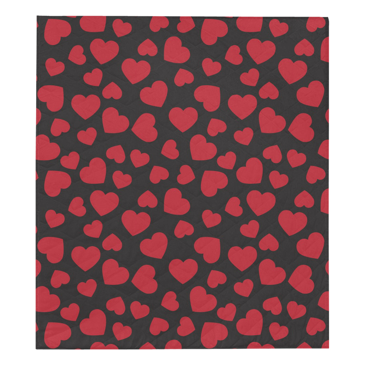 Heart Red Pattern Print Design HE01 Premium Quilt