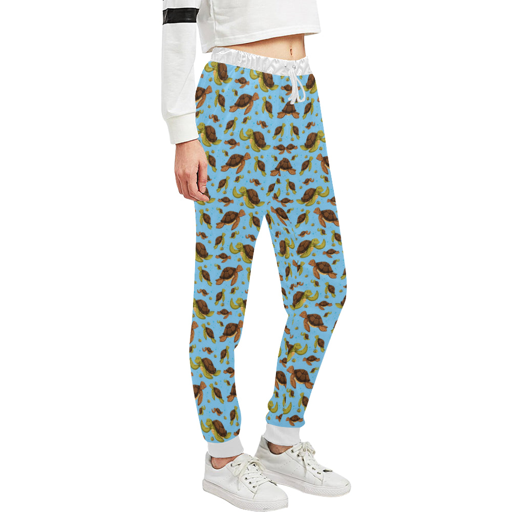 Hello Sea Turtle Print Pattern Unisex Sweatpants