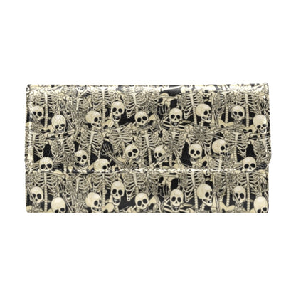 Skeleton Design Print Women's Trifold Wallet