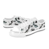 Skunk Print Design LKS303 Women's White Low Top Shoes