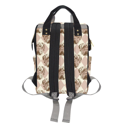 Mastiffs Pattern Print Design 01 Diaper Bag Backpack