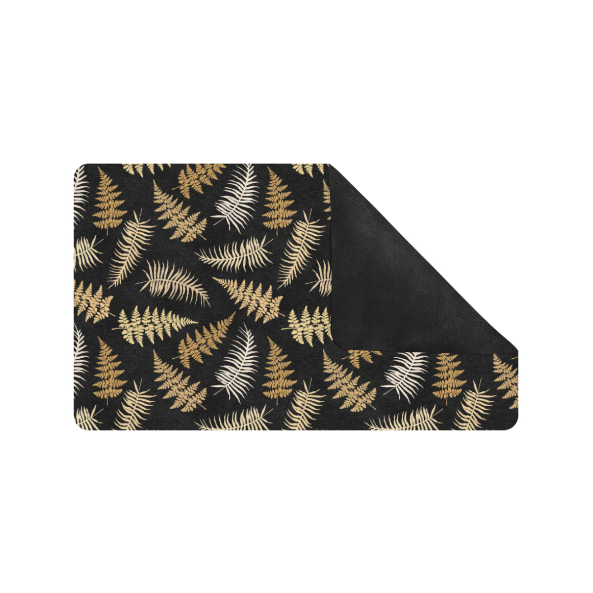 Fern Leave Bright Print Pattern Rubber Doormat