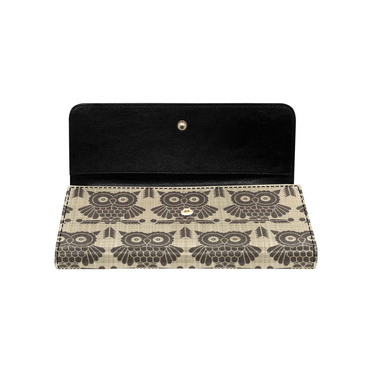 Owl Pattern Print Design A01 Women's Trifold Wallet