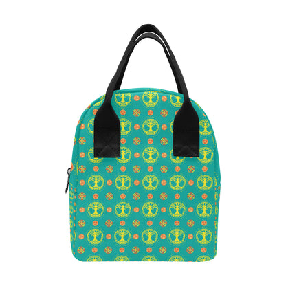 Celtic Tree of Life Print Pattern Insulated Lunch Bag