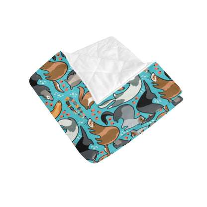 Ferret Pattern Print Design 03 Premium Quilt