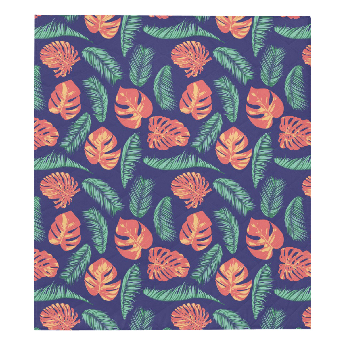 Palm Leaves Pattern Print Design PL011 Premium Quilt