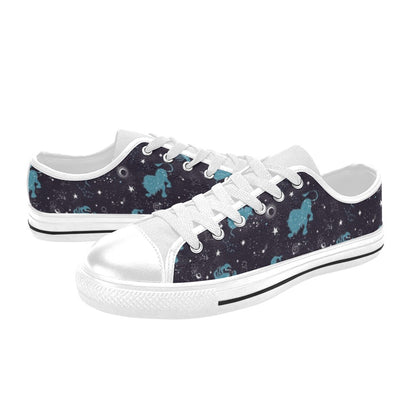 Zodiac Print Design LKS303 Women's White Low Top Shoes